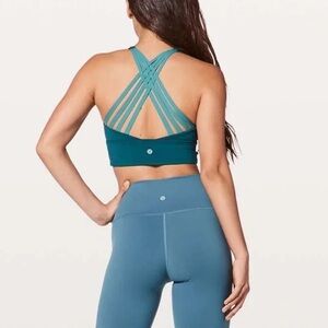 Lululemon Athletica Teal Strappy Sports Bra
